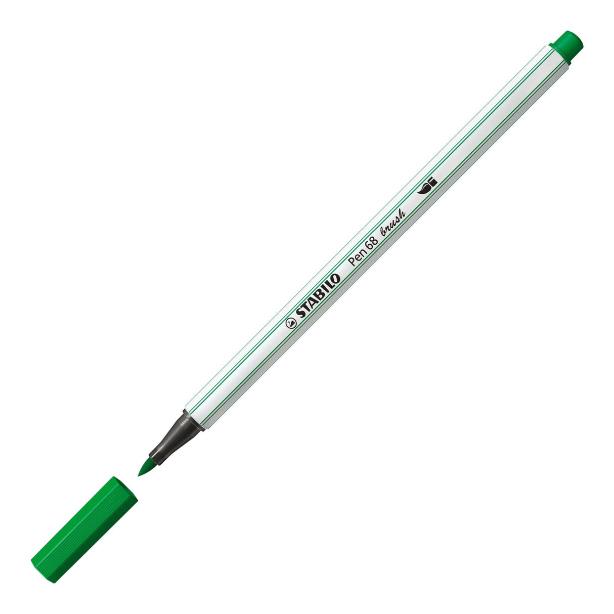 Carioca Stabilo Pen 68 Brush, cu varf tip pensula, green Carioci Stabilo 