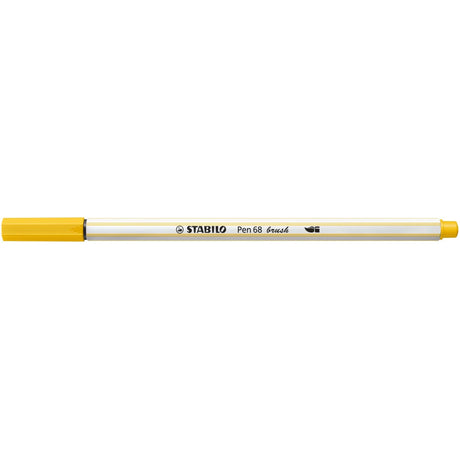 Carioca Stabilo Pen 68 Brush, cu varf tip pensula, yellow Carioci Stabilo 