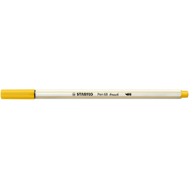 Carioca Stabilo Pen 68 Brush, cu varf tip pensula, yellow Carioci Stabilo 