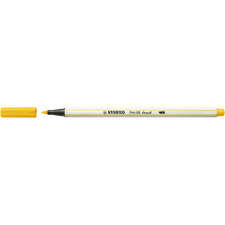 Carioca Stabilo Pen 68 Brush, cu varf tip pensula, yellow Carioci Stabilo 