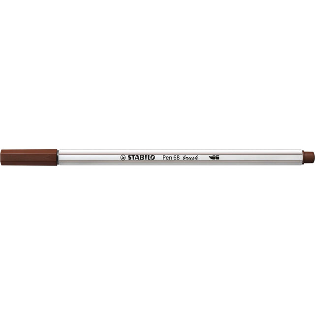 Carioca Stabilo Pen 68 Brush, cu varf tip pensula, brown Carioci Stabilo 