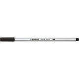 Carioca Stabilo Pen 68 Brush, cu varf tip pensula, black Carioci Stabilo 