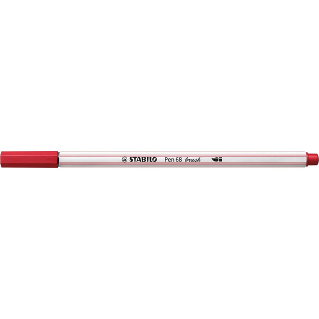 Carioca Stabilo Pen 68 Brush, cu varf tip pensula, dark red Carioci Stabilo 