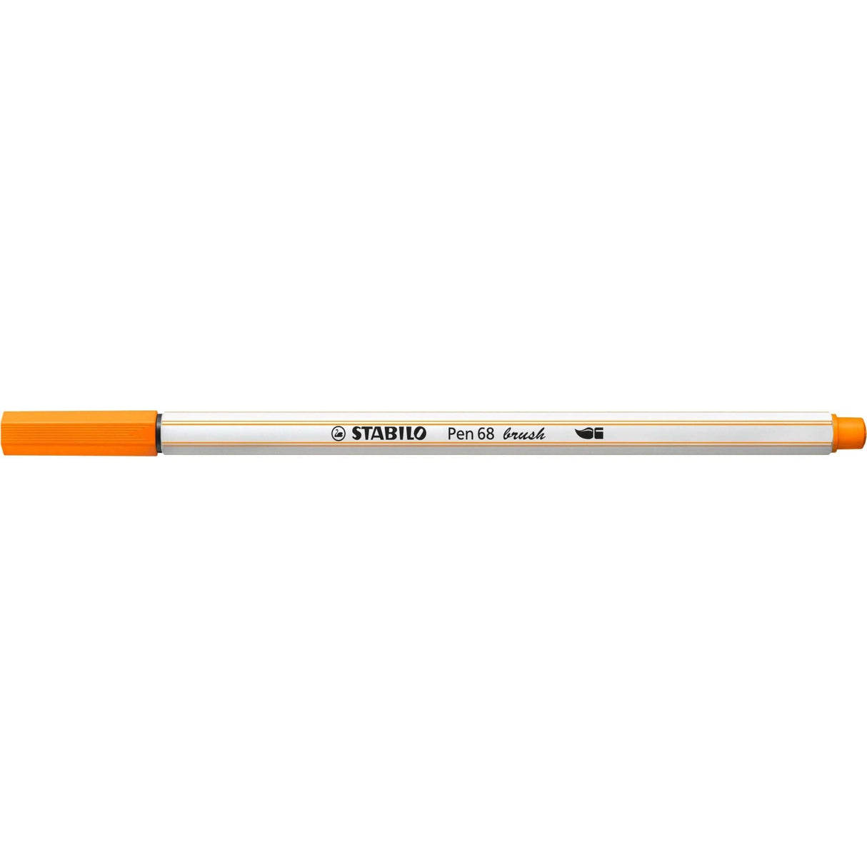 Carioca Stabilo Pen 68 Brush, cu varf tip pensula, orange Carioci Stabilo 
