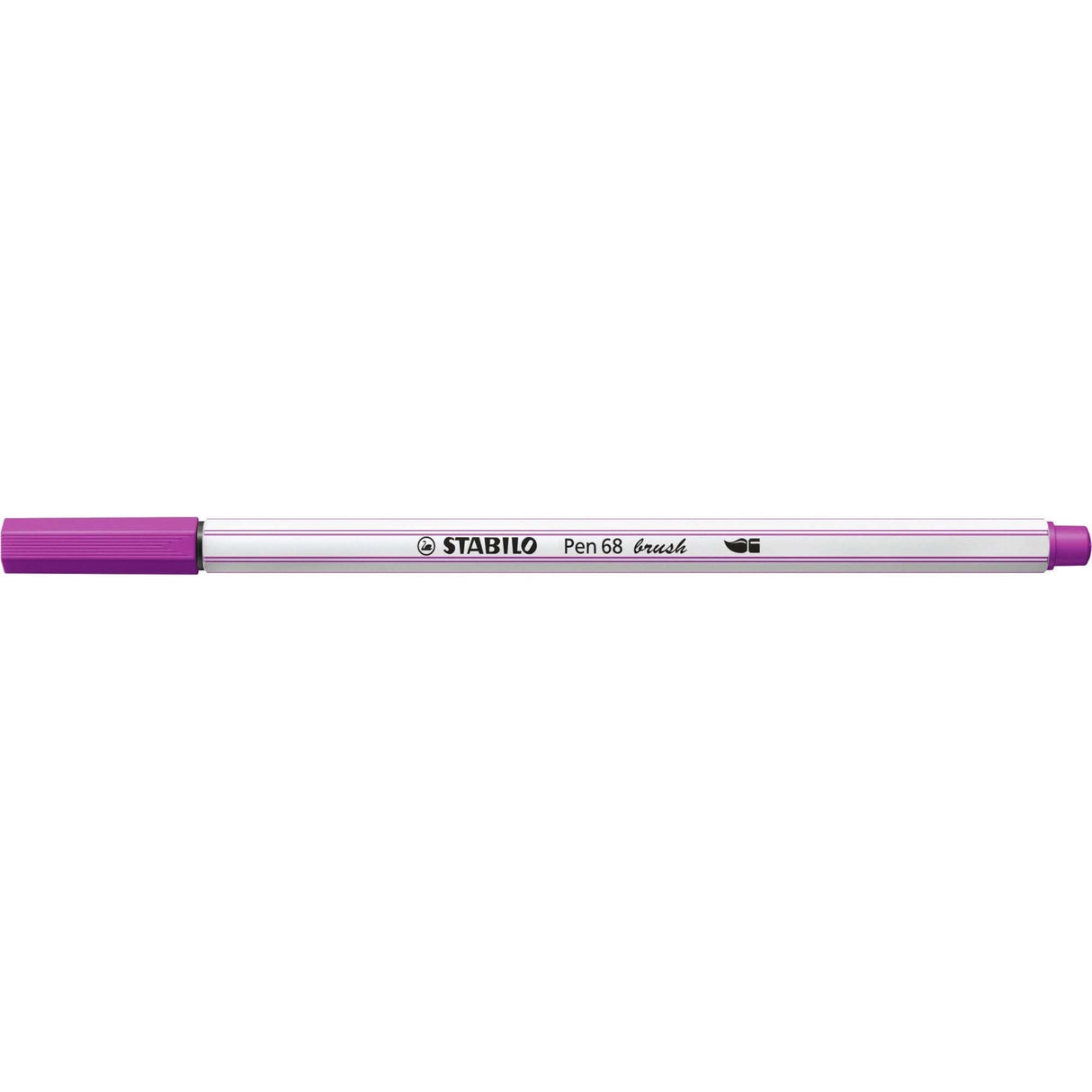 Carioca Stabilo Pen 68 Brush, cu varf tip pensula, lilac Carioci Stabilo 