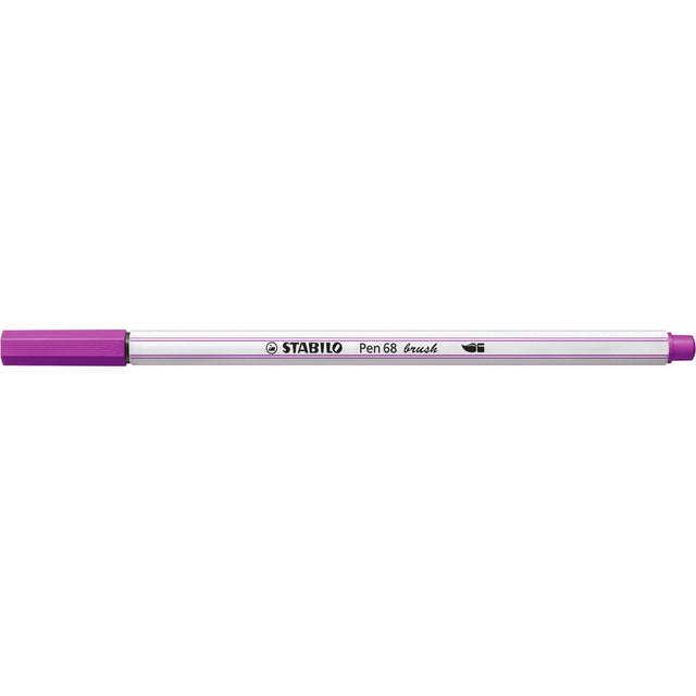 Carioca Stabilo Pen 68 Brush, cu varf tip pensula, lilac Carioci Stabilo 