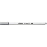 Carioca Stabilo Pen 68 Brush, cu varf tip pensula, medium cold grey Carioci Stabilo 