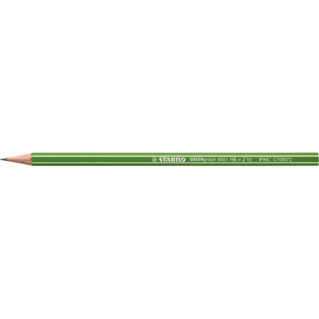 Creion grafit Stabilo GREENgraph 6003, HB, fara radiera, corp verde Creioane grafit Stabilo 