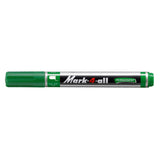 Marker permermanent Stabilo Mark-4-all, F, varf rotund, verde Markere Stabilo 