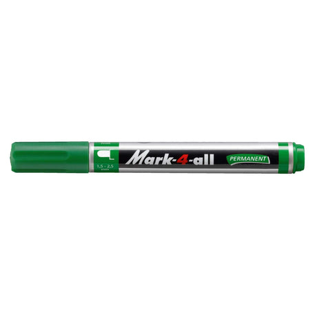 Marker permermanent Stabilo Mark-4-all, F, varf rotund, verde Markere Stabilo 
