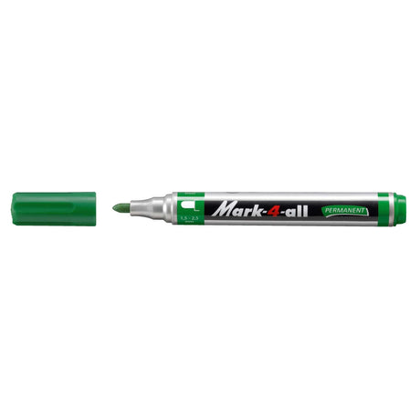 Marker permermanent Stabilo Mark-4-all, F, varf rotund, verde Markere Stabilo 
