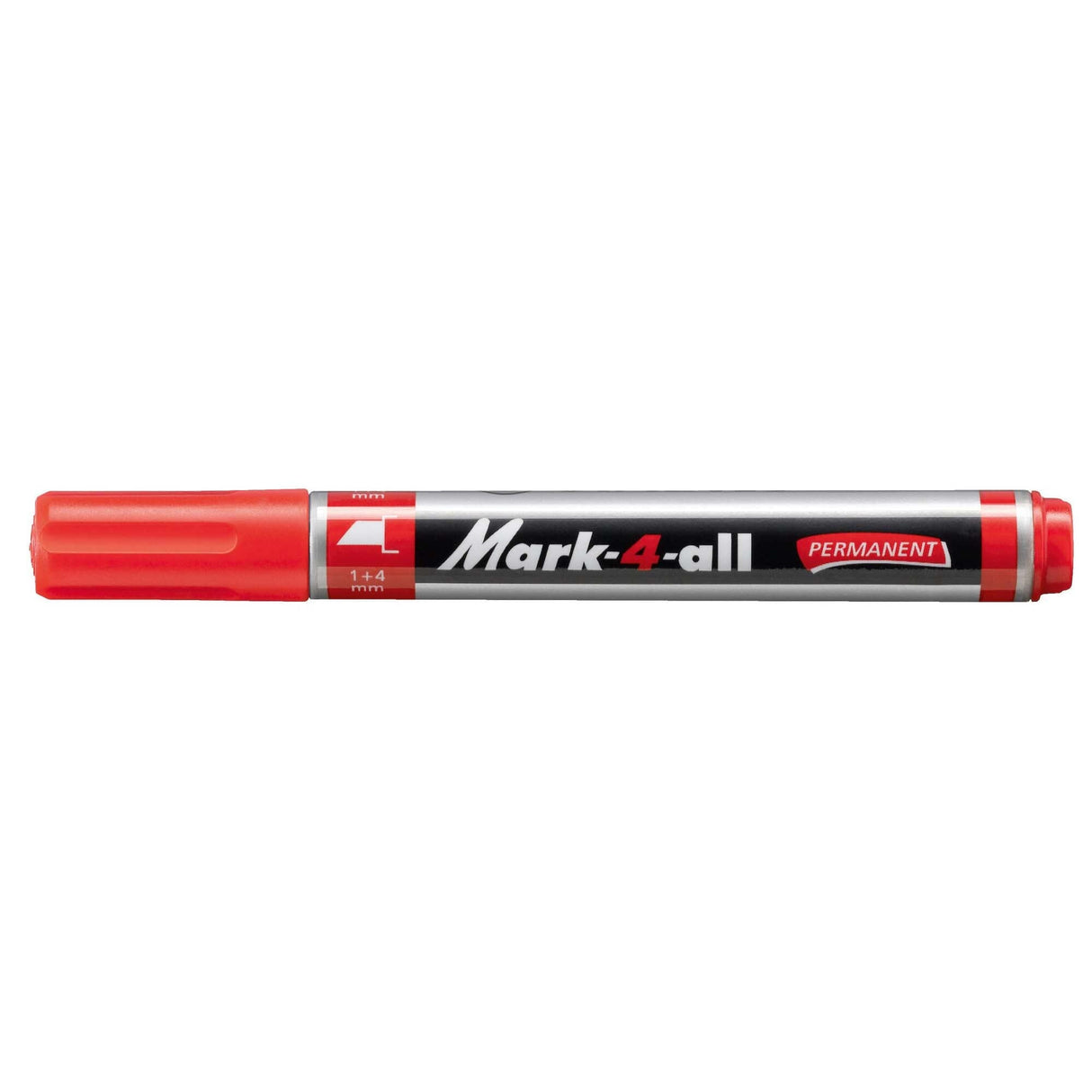 Marker permermanent Stabilo Mark-4-all, 653, B, varf tesit, rosu Markere Stabilo 