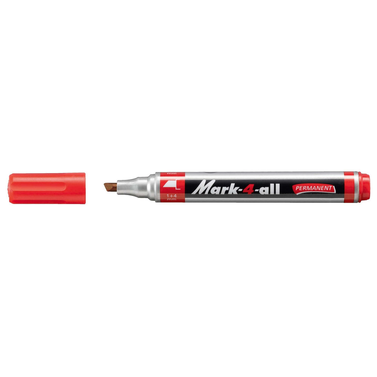 Marker permermanent Stabilo Mark-4-all, 653, B, varf tesit, rosu Markere Stabilo 