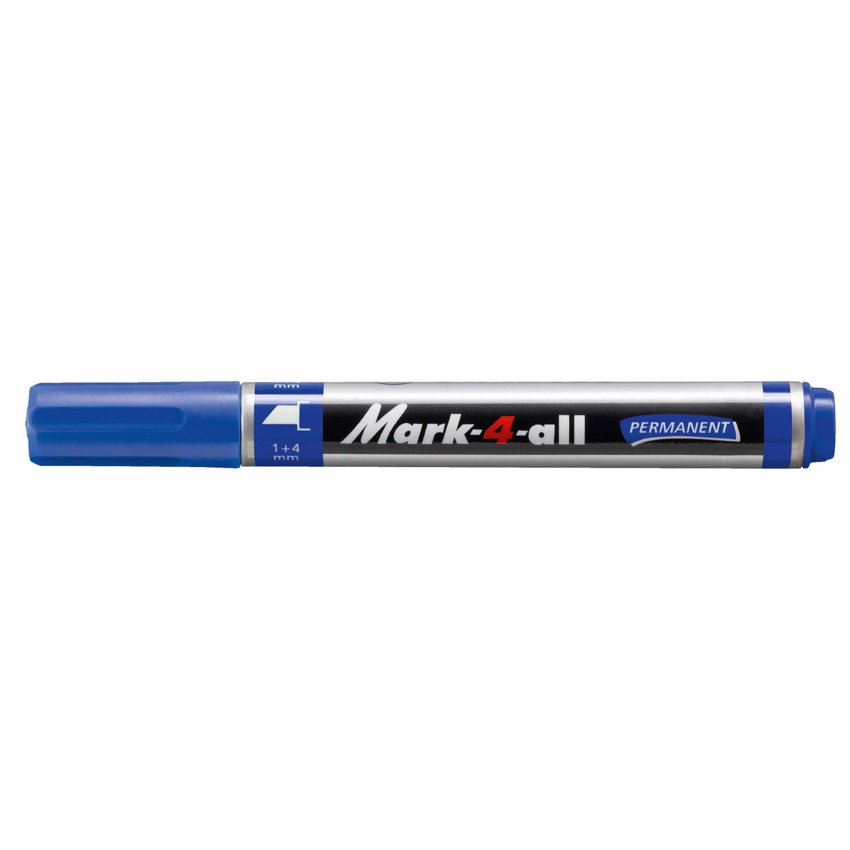 Marker permermanent Stabilo Mark-4-all, B, varf tesit, albastru Markere Stabilo 