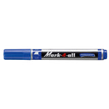 Marker permermanent Stabilo Mark-4-all, B, varf tesit, albastru Markere Stabilo 