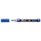 Marker permermanent Stabilo Mark-4-all, B, varf tesit, albastru Markere Stabilo 