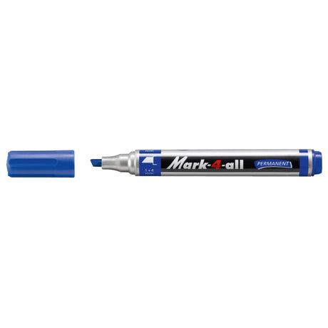 Marker permermanent Stabilo Mark-4-all, B, varf tesit, albastru Markere Stabilo 