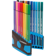 Încarcă imaginea în vizualizatorul Galerie, Carioca Stabilo Pen 68, 20 culori / set, ColorParade, suport antracit / bleu Carioci Stabilo 
