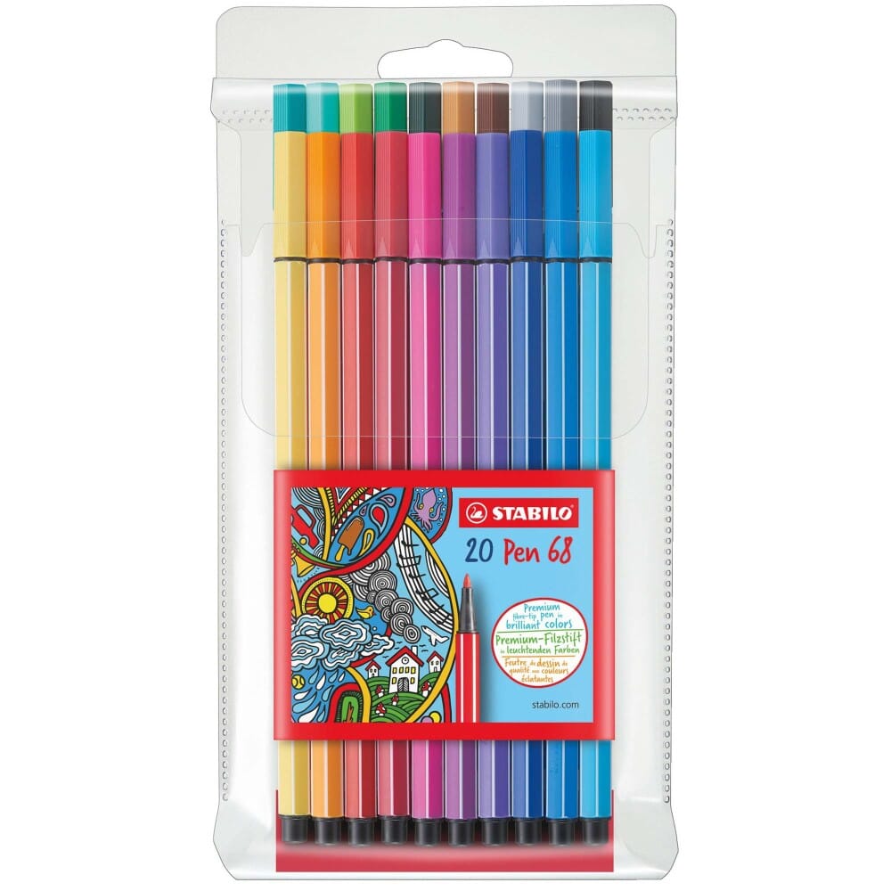 Carioca Stabilo Pen 68, 20 culori / set Carioci Stabilo 