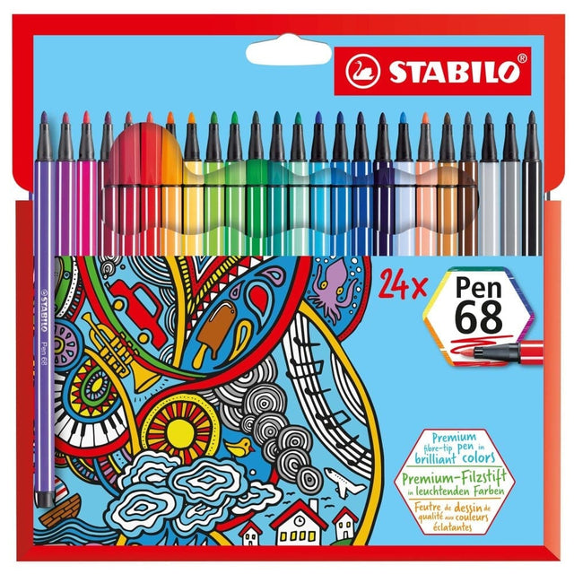 Carioca Stabilo Pen 68, 24 culori / set Carioci Stabilo 