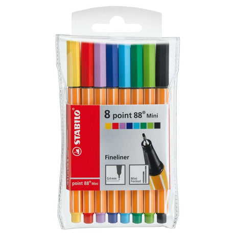Fineliner Stabilo Point 88 Mini, 8 bucati / set Finelinere Stabilo 