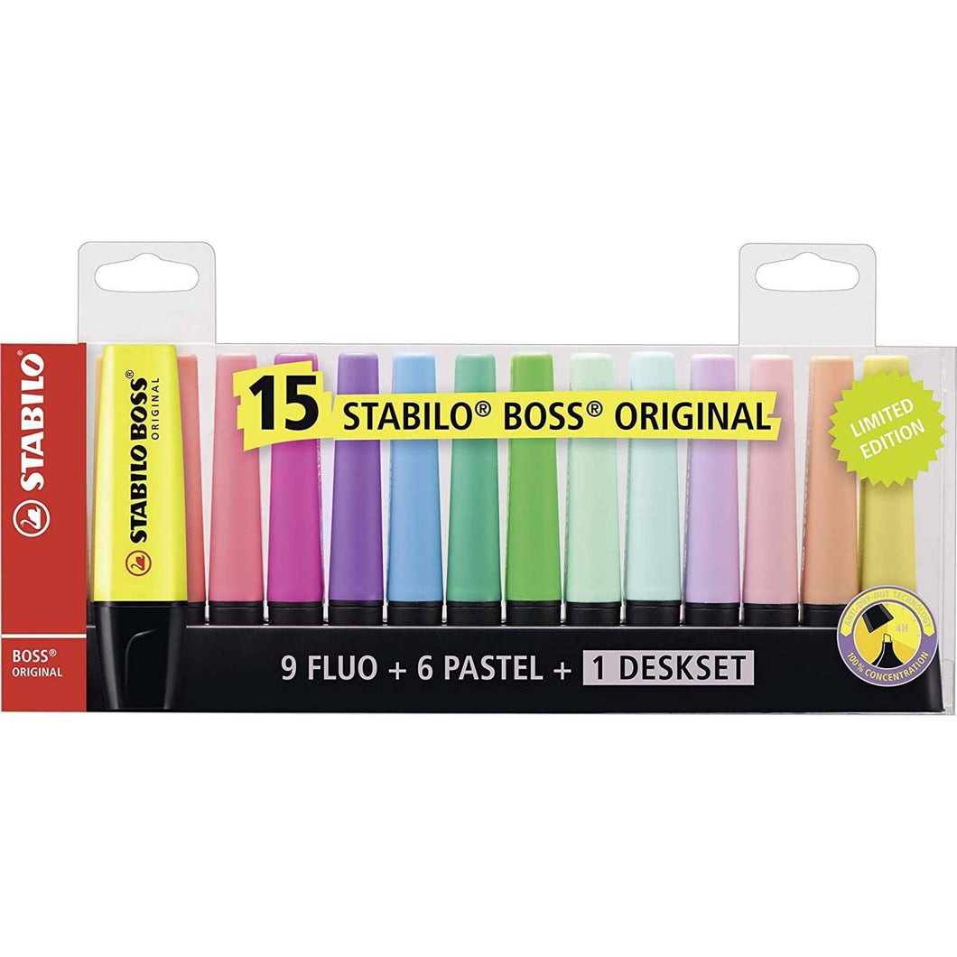 Textmarker Stabilo Boss Original 15 culori/set Textmarker Stabilo 