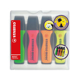 Textmarker Stabilo Boss Executive, 4 culori / set, cu suport birou Textmarkere Stabilo 