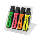 Textmarker Stabilo Boss Executive, 4 culori / set, cu suport birou Textmarkere Stabilo 