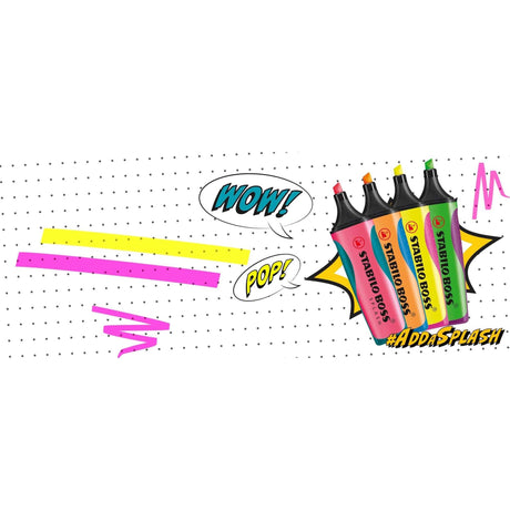 Textmarker Stabilo Boss Splash 4 culori/set Textmarker Stabilo 