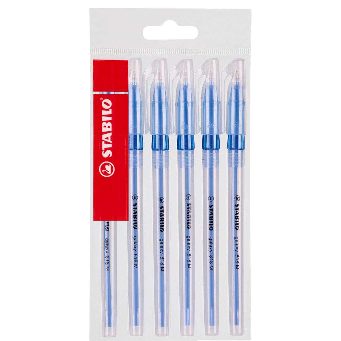 Pix fara mecanism Stabilo Galaxy 818, M, 6 bucati / set eco, albastru Pixuri colorate Stabilo 