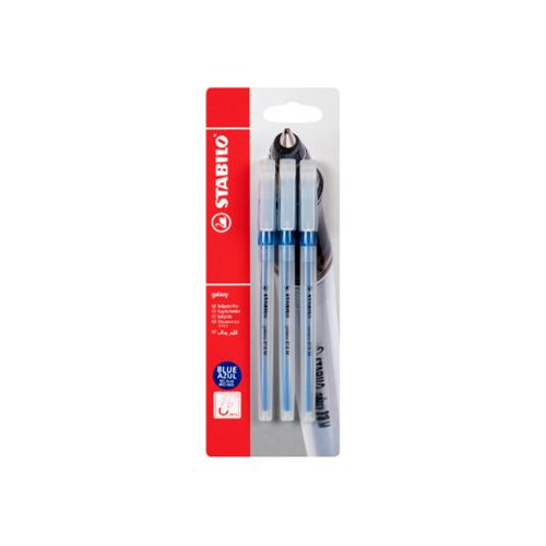 Pix fara mecanism Stabilo Galaxy 818, M, 3 bucati/ set, albastru Pixuri colorate Stabilo 