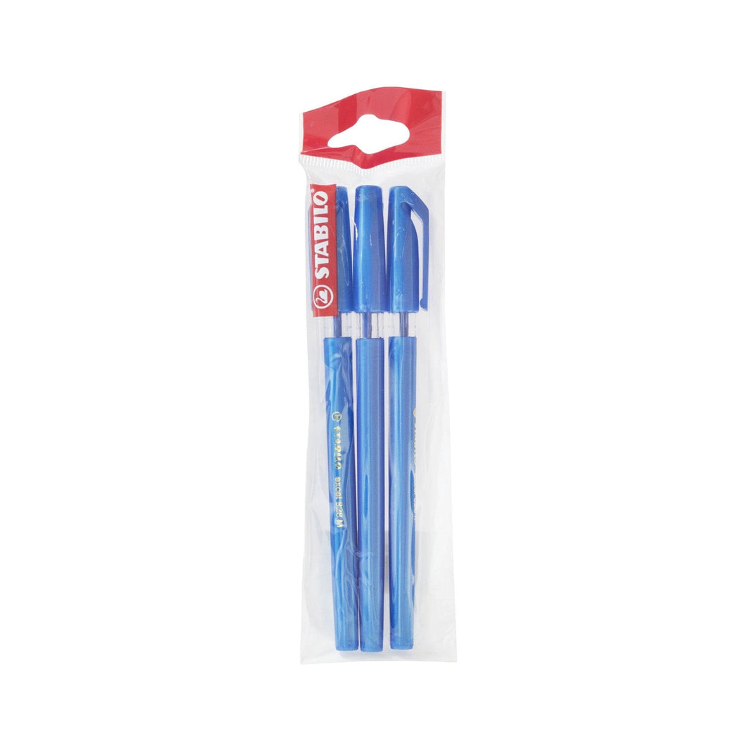 Pix fara mecanism Stabilo Excel 828, M, 3 bucati / set eco, albastru Pixuri colorate Stabilo 