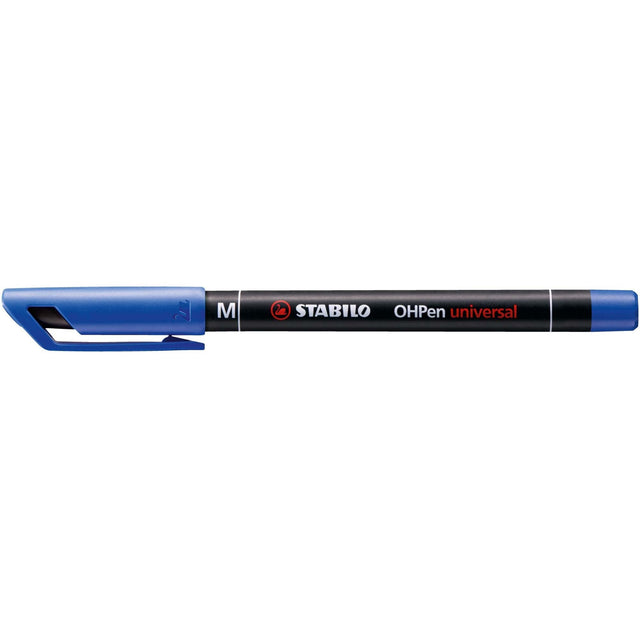 Marker universal permanent Stabilo OHPen, M, albastru Markere Stabilo 