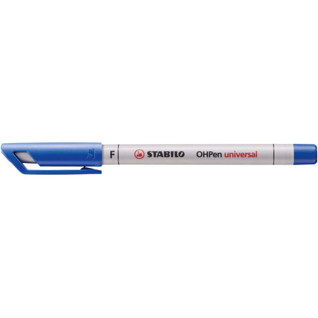 Marker universal nepermanent Stabilo OHPen, F, albastru Markere Stabilo 