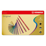 Creioane colorate Stabilo Original, 38 culori / set, cutie metalica Creioane colorate Stabilo 