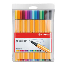 Încarcă imaginea în vizualizatorul Galerie, Fineliner Stabilo Point 88 set 15 culori Fineliner Stabilo 
