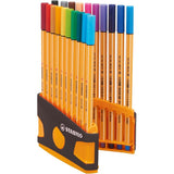 Fineliner Stabilo Point 88, 20 culori / set, ColorParade, cu suport gri / portocaliu Finelinere Stabilo 