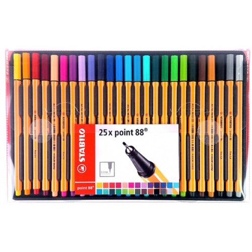 Fineliner Stabilo Point 88 set 25 culori Fineliner Stabilo 