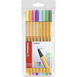 Fineliner Stabilo Point 88 pastel set 8 culori Fineliner Stabilo 
