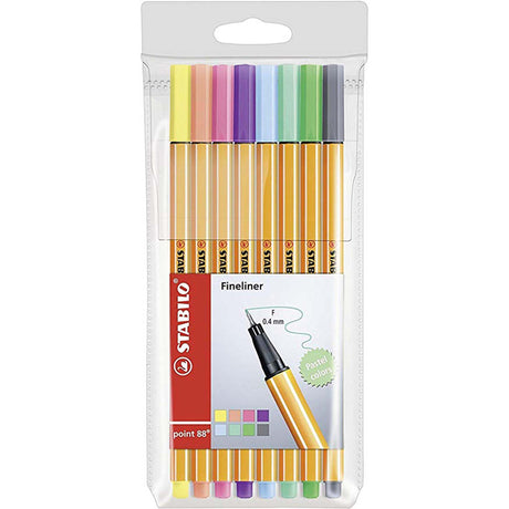 Fineliner Stabilo Point 88 pastel set 8 culori Fineliner Stabilo 