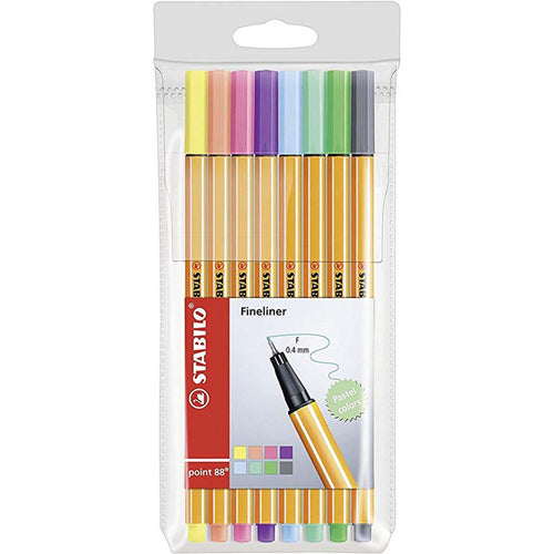 Fineliner Stabilo Point 88 pastel set 8 culori Fineliner Stabilo 