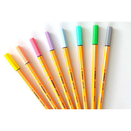 Fineliner Stabilo Point 88 pastel set 8 culori Fineliner Stabilo 