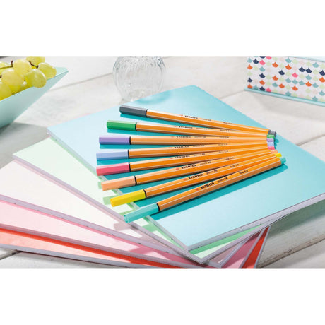 Fineliner Stabilo Point 88 pastel set 8 culori Fineliner Stabilo 