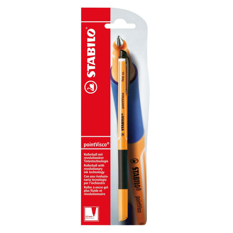 Roller cu gel Stabilo pointVisco, negru, blister Rollere cu gel Stabilo 
