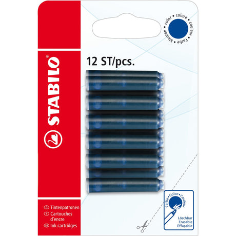 Patroane cerneala Stabilo, 12 bucati / set, albastre Stilouri Stabilo 