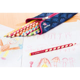 Creioane colorate Stabilo EasyColors, pentru stangaci, 6 culori/portofel carton Creioane colorate Stabilo 