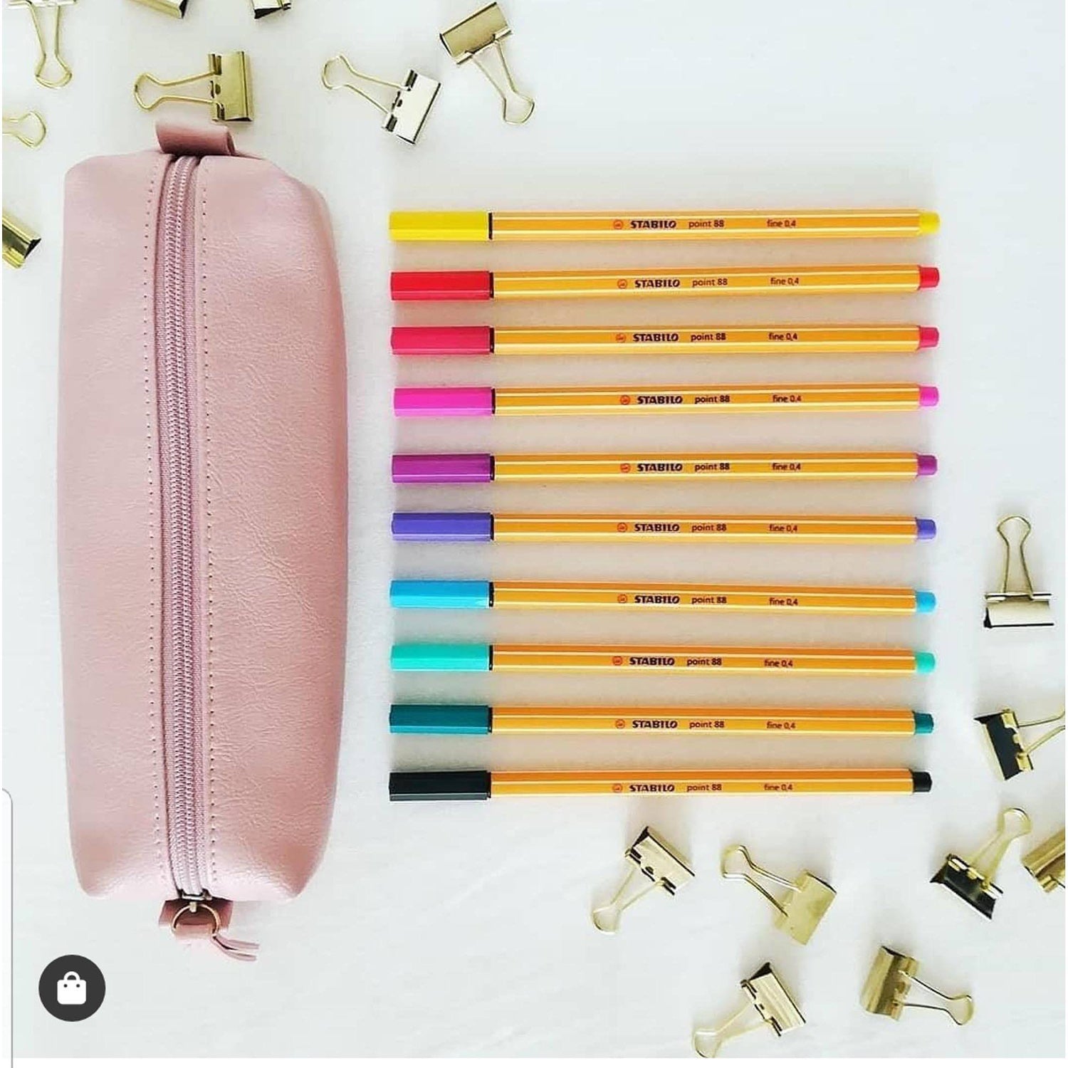 Fineliner STABILO point 88 set 20 culori in Etui Zebrui Fineliner Stabilo 