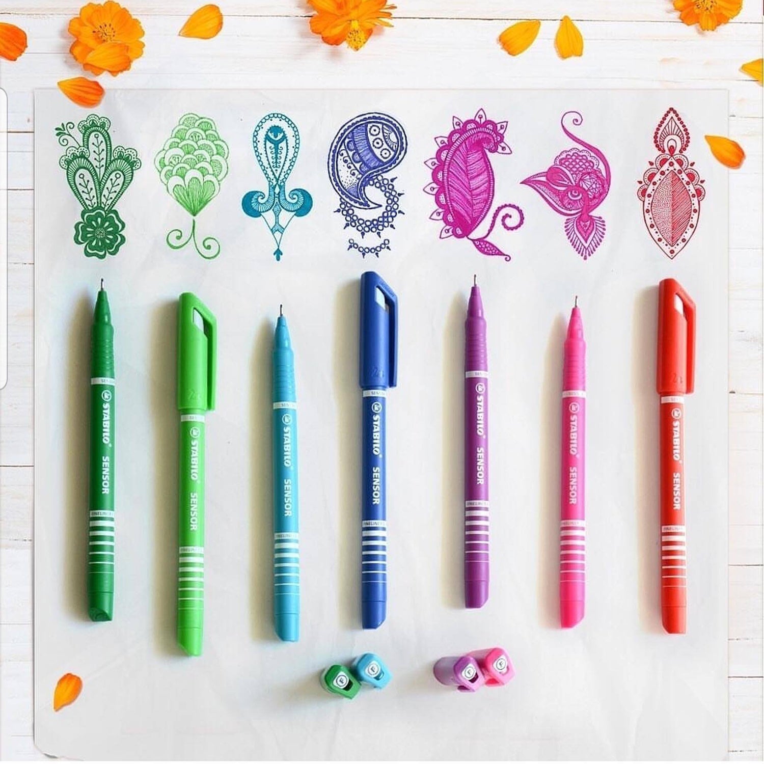 Fineliner STABILO Sensor F set 8 culori Fineliner Stabilo 