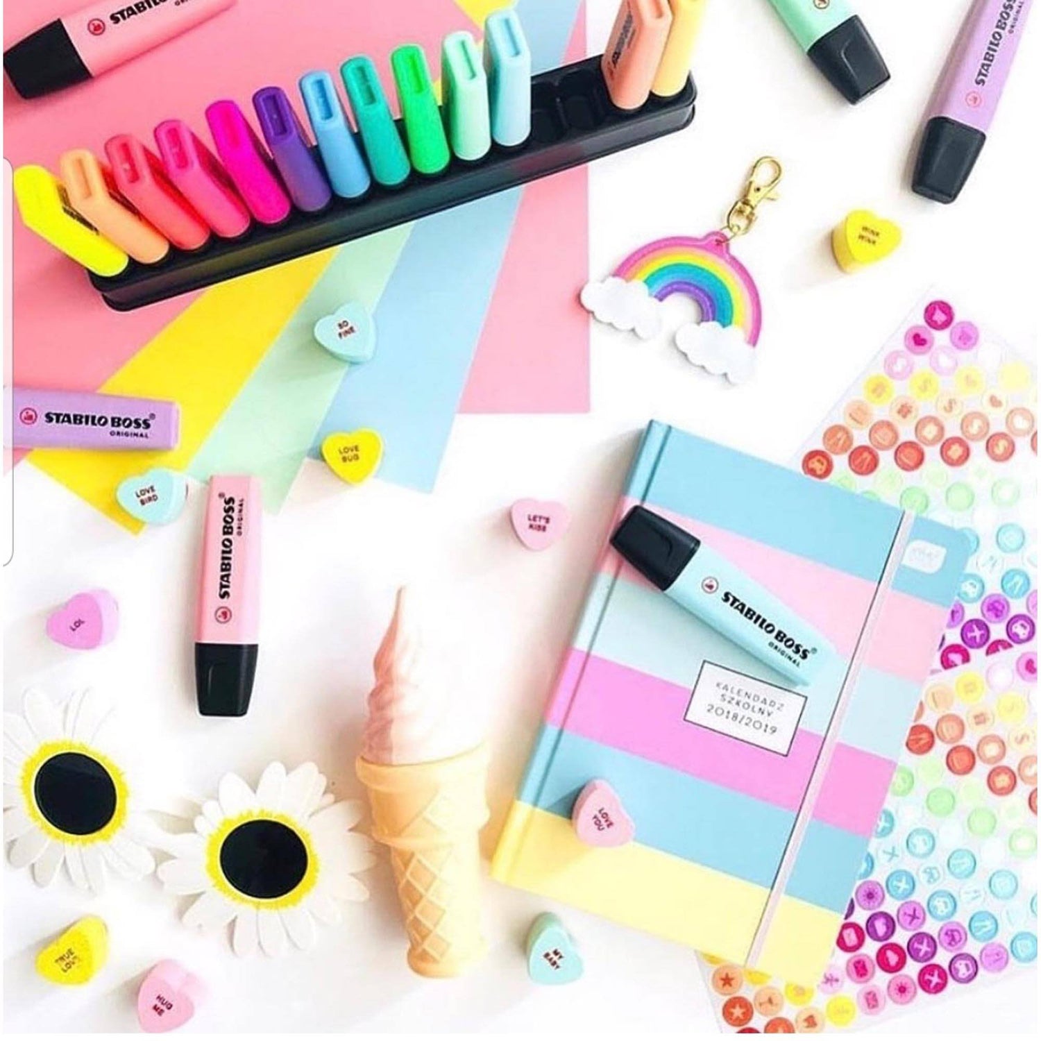 Textmarker STABILO BOSS Original 15 culori/set Textmarker Stabilo 