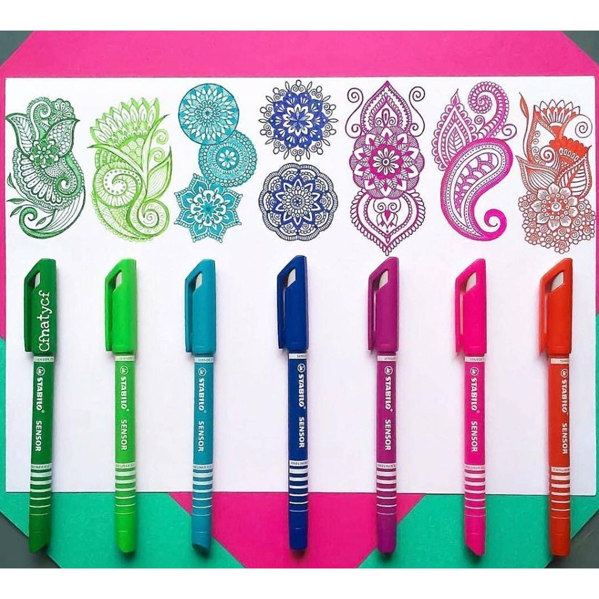 Fineliner STABILO Sensor F set 8 culori Fineliner Stabilo 